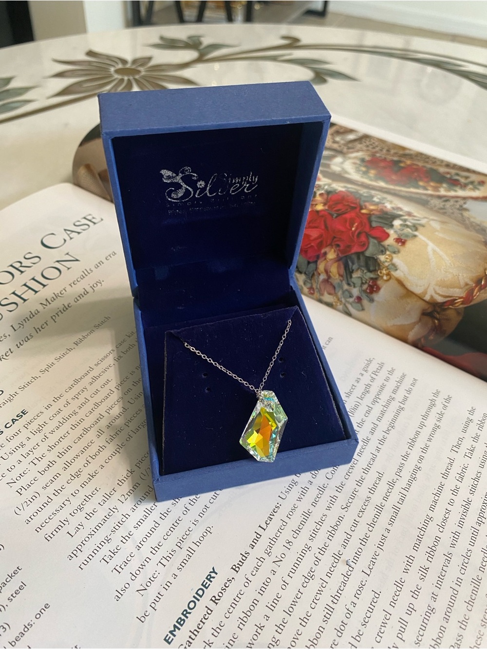 NWT Sterling Silver 925 Swarovski Crystal Pendant Necklace